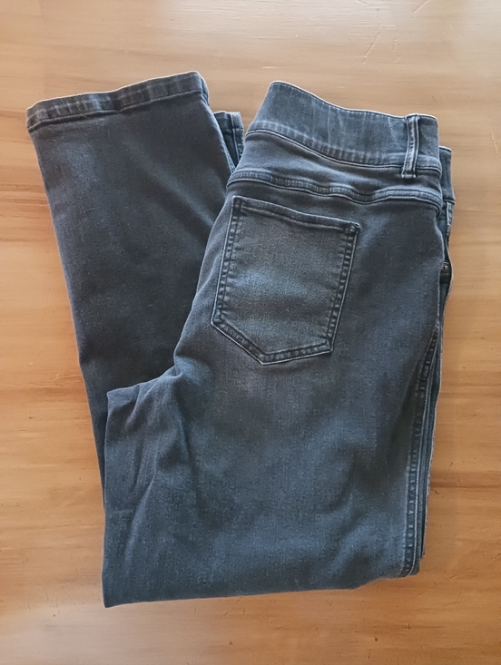 SPANX Denim - Spanx Womens 1X Black Stretch Jeans Jeggings Faux Front Pockets Pull On Style
